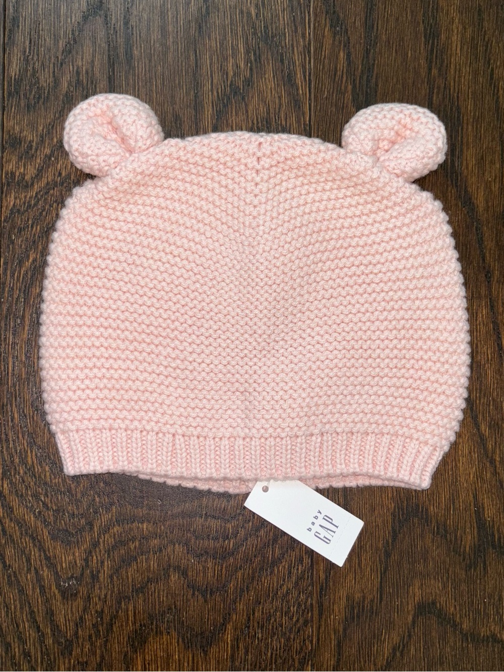 Baby Gap pink babygirl bear beanie hat NWT